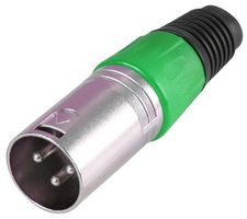 PSG08707 - 3 Pole XLR Plug, Green