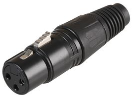 PSG08746 - 3 Pole XLR Socket, Black