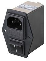 PELB1086 - Switched IEC Filtered Inlet with 1A Double Fuse, 250V AC