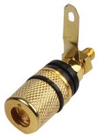 PS11481 - 4mm Binding Post, Gold Plated, Black