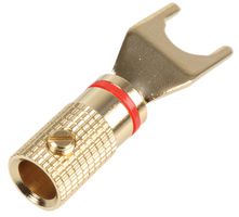 PS11563 - Gold Plated Speaker Spade Terminals, Red