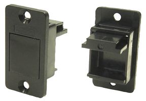 CP30641 - Blank Front Feedthrough Connector, 2.5mm Plain Holes, Slim, Black
