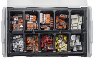 887-960 - Mini 221 2273 and 224 Series Splicing, Push Wire and Lighting Connector Set,150 Pieces - L-Boxx