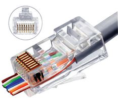 RJ45 Pass Through Plugs, Cat5e, 8P8PC - Kauden | CPC