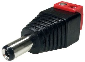 TGR102RD - 2.1mm x 5.5mm DC Power Plug Connector to 2x Screw Terminal Block Adaptor, Red