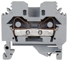 282-101 - 2 Conduct Through Terminal Block, 35mm DIN Rail Mount, 10AWG to 24AWG, 41A, 800V