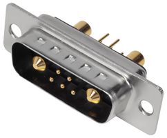 MHCDD7W2P4 - 7W2 Combination Power and Signal D Sub Plug, Vertical Solder Pins, 40A