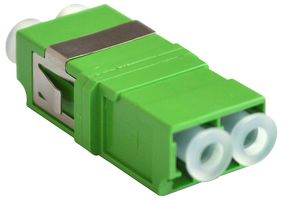 BFC-LCA-DX-N - Single Mode Fibre Optical Green Duplex LC APC Socket to  Duplex LC APC Socket Coupler Adaptor Coupler, Flangeless