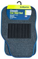 BMS1BU - Universal Car Mat Set, Grey/Blue