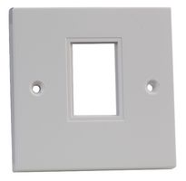 CS00256 SINGLE - 1-Gang Front Plate with Single Module Aperture White