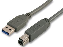 CAC250033 - USB 3.0 A Male to B Male Lead, 3m Grey