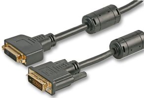 PSG90591 - DVI-D Dual Link Plug to Socket Extension Lead, 1m Black
