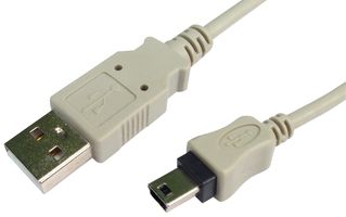 USB2062 - 2m Grey A Plug to Mini B Plug USB 2.0 Lead