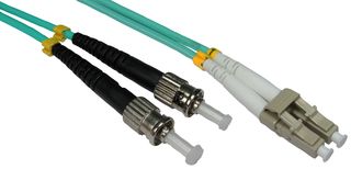 PSG92039 - LC-ST Duplex OM3 50/125µm Multimode Fibre Optic Patch Lead, 0.5m