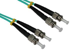 PSG92052 - ST-ST Duplex OM3 50/125µm Multimode Fibre Optic Patch Lead, 0.5m