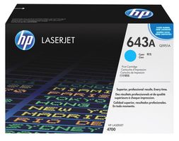Q5951A - HP643A Original LaserJet Toner Cartridge - Cyan, 10,000 Pages