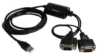 ICUSB2322F - 2-Port FTDI USB to Serial RS232 Adaptor Cable with COM Retention