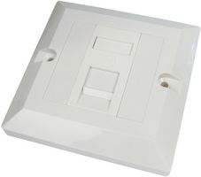 UT-899041 - 1-Gang Single Socket RJ45 Cat6 Faceplate White