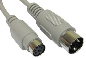 AD-303 - 5 DIN Male to 6 Pin Mini DIN Female Keyboard Adaptor, 150mm