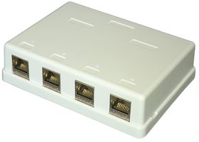 SEKH4 - Cat8 Tool-less Surface Mount Sockets, 4 Port