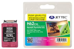 124H006231 - Remanufactured Ink Cartridge, Colour - Replaces HP62 XL