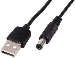 PSG91614 - USB 2.0 to Type M 2.5mm Barrel 5V DC Power Cable, 1m