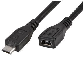 PSG91626 - Micro USB Extension Lead, Male to Female 0.5m