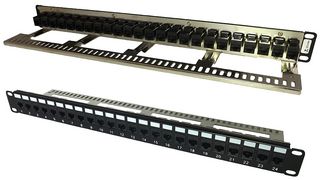 SFK24PT - 24 Port Cat6 Keystone Coupler Panel with Cable Management Bar
