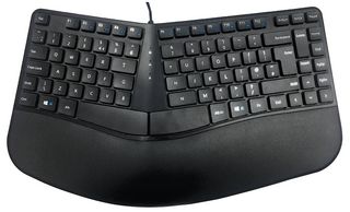 KYB-CONTOUR-UBK - Contour Split Key USB Multimedia Keyboard, Black