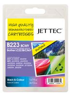 101B022321 - BC223B/C/M/Y Remanufactured Ink Cartridges, Multipack - Replaces Brother LC223BCMY
