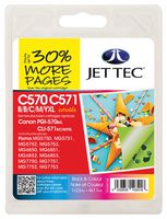 101C058168 - Remanufactured Ink Cartridges, Black & Colour - Replaces Canon PGI-570XL, CLI-571XL