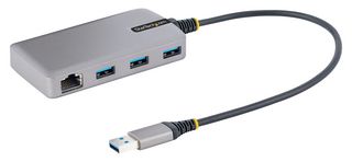 5G3AGBB-USB-A-HUB - 3 Port USB 3.2 Gen 1 Hub with Gigabit Ethernet, USB-A to 3x USB-A & RJ45