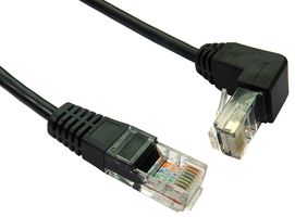 PSG91959 - Cat5e Straight RJ45 to Right Angled Down RJ45 Ethernet Patch Lead, 0.5m