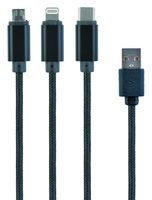 CC-USB2-AM31-1M - USB 3-in-1 Lightning USB-C Micro USB Charging Cable, 1m