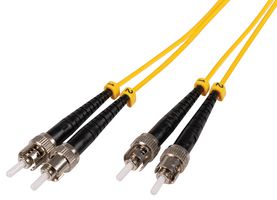 005-902-020-01B - Optix Single mode OS2 9/125µm ST-ST Duplex Fibre Optic Patch Lead, 2m