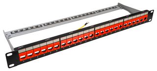 FFK24COLRD - 24 Port Colour Coded Keystone Patch Panel, Red