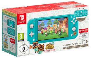 0045496453961 - Nintendo Switch Lite Console with Animal Crossing Bundle, Aloha Turquoise
