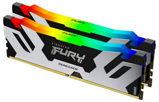 KF564C32RSAK2-32 - 32GB FURY Renegade RGB DDR5-6400 PC5-51200 UDIMM RAM Kit (2x 16GB), Black / Silver