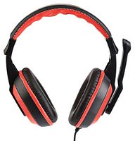 DH-501 - Over-Ear Stereo Headset with Microphone, Black / Red