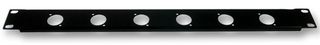 PSG03788 - 1U 19" Rack Panel Punched for 6x XLRs