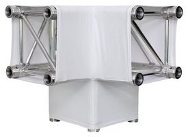LEDJ247A - White 3 Way 90 Degree Corner Quad Truss Sleeve/Sock for F34 Truss