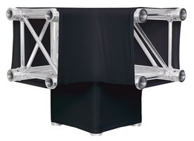 LEDJ275A - Black 3 Way 90 Degree Corner Quad Truss Sleeve/Sock for F34 Truss
