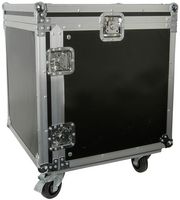 RACK:10X - 10U 19" Equipment Rack Flight Case with Wheels