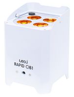 LEDJ350A - Rapid QB1 RGBA 4x 8W Portable LED Uplighter, 1551 Lux, White