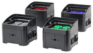 COLOUR RAIDER PACK - EQLED038 - Colour Raider Uplighter Pack, 4x 4W RGBW Quad Colour LEDs
