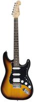 CAL64-TS - Electric Guitar with H-S-S Pickups, Tobacco Sunburst