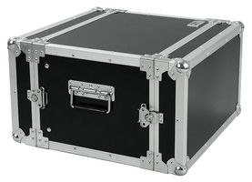 CR106BLKM - 6U 19" Rack Flight Case, 33cm Depth