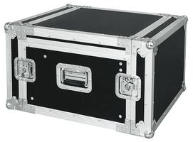SA06BLKM - 6U 19" Rack Flight Case 45cm with 10U Adjustable Mixer Space