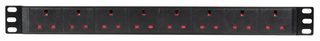 1U-PDU-8UK - 19" Rackmount Power Distribution Unit, 8 Gang, 3 Pin UK Sockets
