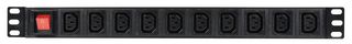 1U-PDU-10C13 - 19" Switched Rackmount Power Distribution Unit, 10 Gang, IEC C13 Sockets